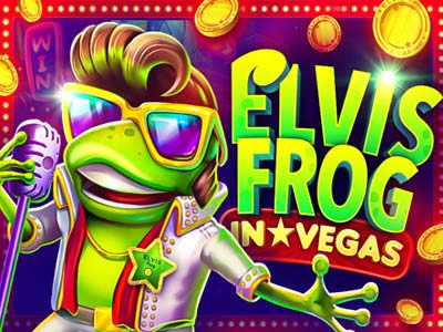 Vibrant and Elvis-themed image of the Elvis Frog In Vegas game, showcasing the iconic King of Rock and Roll in a Vegas-inspired setting.