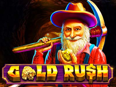 Vibrant and gold-infused image of the Gold Rush game, capturing the excitement and anticipation of striking it rich in a gold mining adventure.